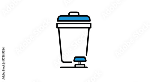 Foot Operated Trash Can.