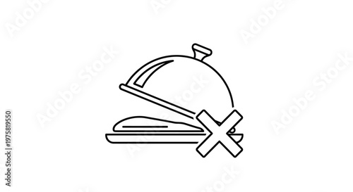 Food Service Cloche Icon.