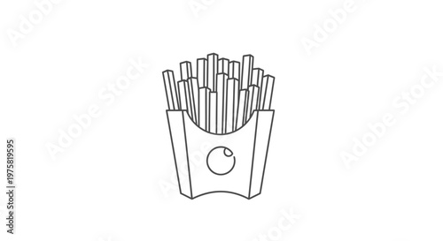 French Fries in Paper Box.