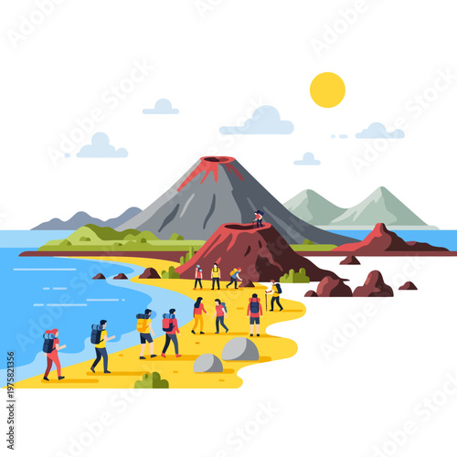 People celebrate Canary Islands Day with a scenic hike to a volcano landscape