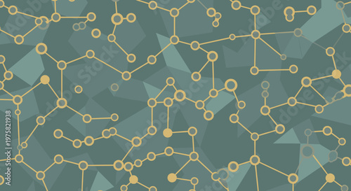 Abstract graphic depicting connected nodes. Suggests collaboration, communication, and integrated systems – ideal for business, technology, and market