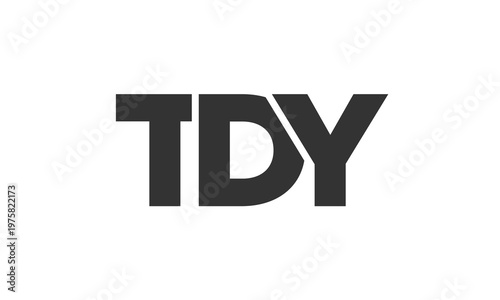 Fotografi TDY logo design template with strong and modern bold text