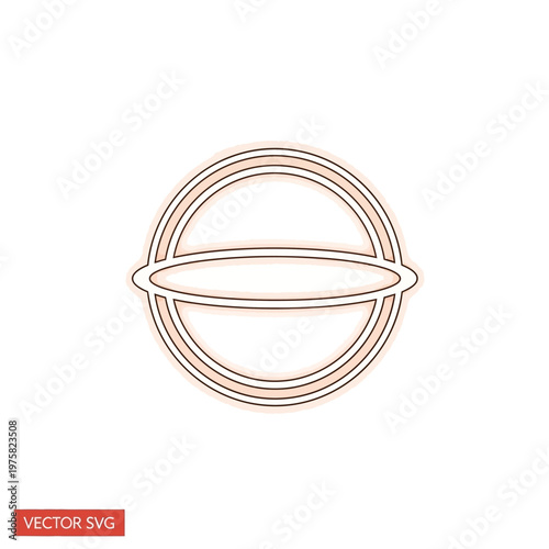 Saturn Planet Icon Vector Graphic.