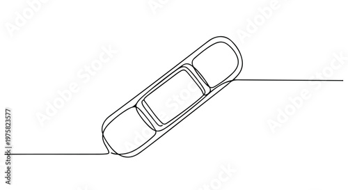 Continuous Line Drawing of a Paper Clip Vector