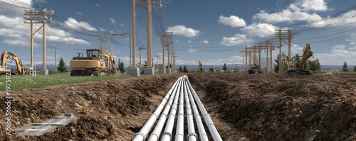 Infrastructure development including drainage and utilities installation
