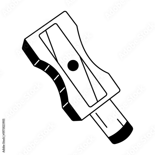 A sketchy style icon showing a sharpener