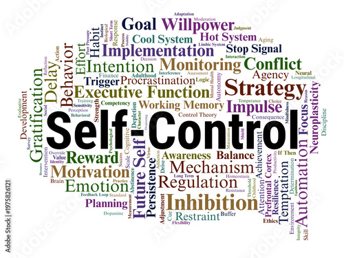 Fotografia Self Control Word Cloud
