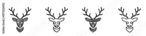 Sketch wildlife icon design set