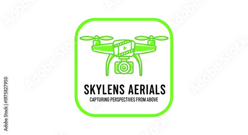 Drone Logo: Aerial Photography, Videography, Technology, Innovation, Sky Lens