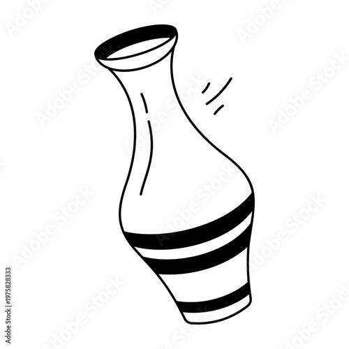 A doodle style icon depicting a vase