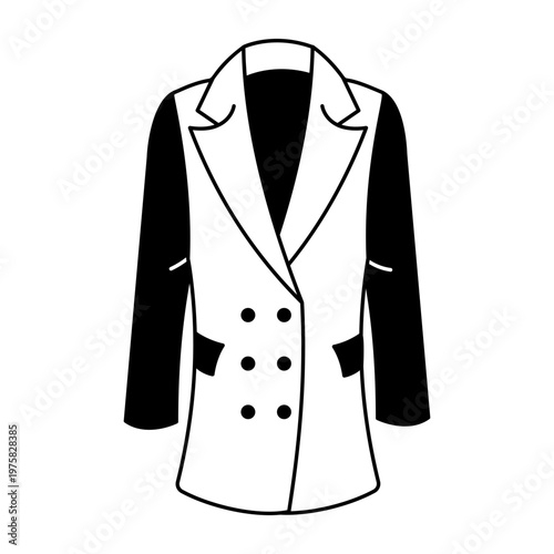 A sketchy style icon depicting a blazer