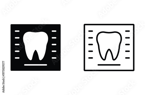 dental xray icon vector for web design