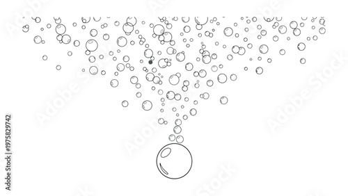Bubbles Ascending: An artistic illustration of numerous bubbles rising upwards, showcasing the fluidity and lightheartedness of a gentle upward motion.