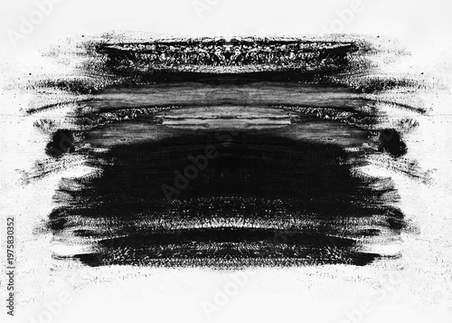 Grunge black oil paint brush stroke texture design poster.  Watercolor isolated on white background. light dark texture. Hand drawn high resolution texture for posters, postcards, prints design.