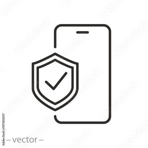 phone with shield icon, cyber secure, protection mobile cellphone, smartphone security
