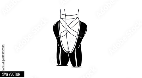 Ballet Dancer's Pointe Shoes - Elegant Performance Footwear