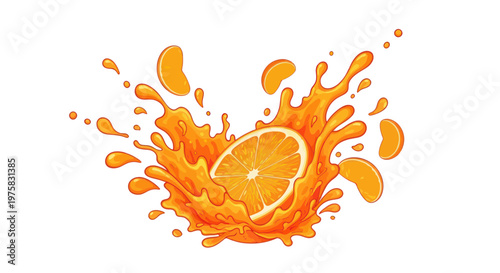 Orange Splash with Fruit Slices