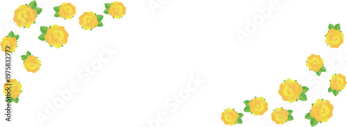 黄色いバラのフレーム