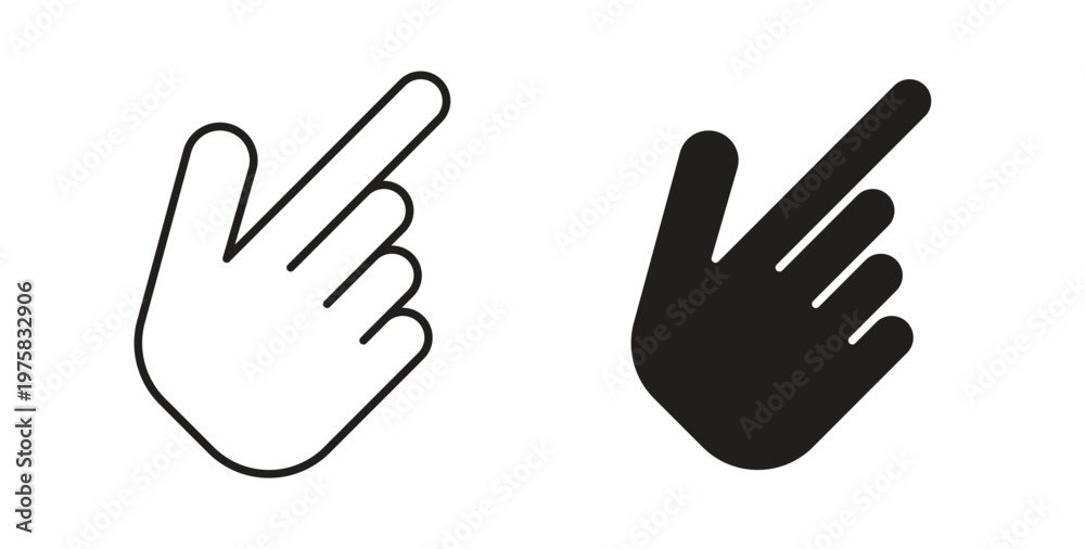 Fototapeta premium Cursor icon vector design elements. icon in flat and line style.