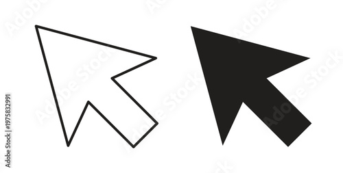 Cursor icon vector design elements. icon in flat and line style.