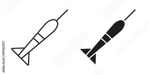 Dart icon vector design elements. icon in flat and line style.