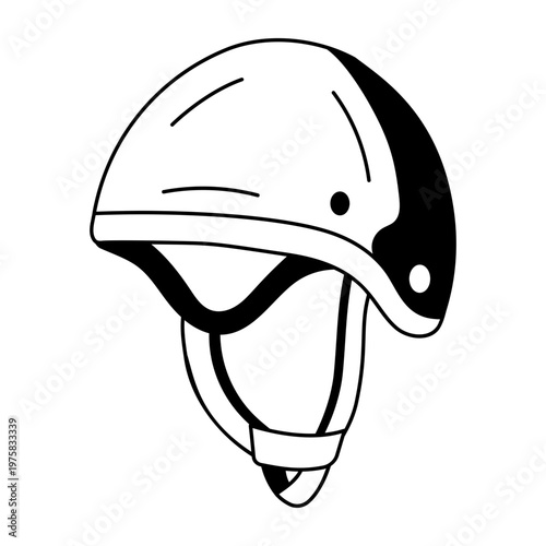 A sketchy style icon depicting sports helmet