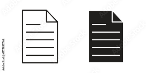 Document icon vector design elements. icon in flat and line style.