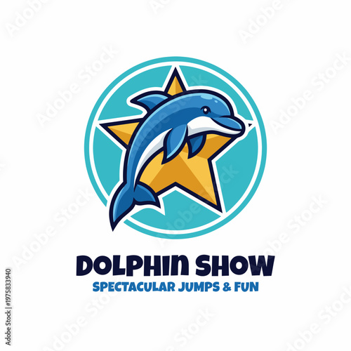 An eye-catching image of a lively dolphin leaping through the air, symbolizing excitement, joy, and the incredible entertainment found in marine animal shows.