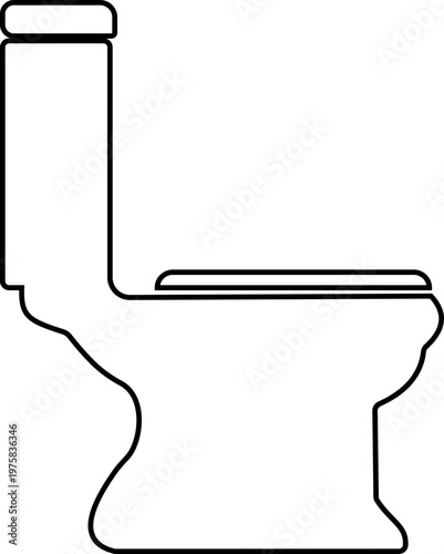 Black toilet icon wc restroom lavatory bathroom sanitation symbols, flat and line style vector, hygiene facility sign icons pack, public washroom pictogram