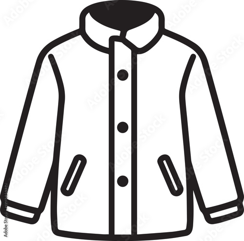 A stylized illustration of a winter coat, perfect for winter weather.
