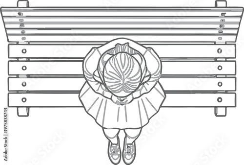 Solitary Figure on a Bench