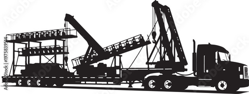 Heavy duty truck, industrial trailer, crane transporter, construction equipment