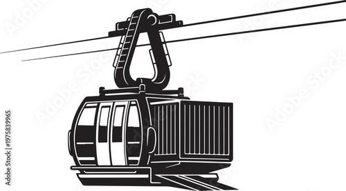 Cable Car, Gondola Lift, Monorail, Transportation Vector