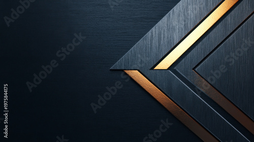 Premium Metallic Arrow Shapes Abstract Technology Background