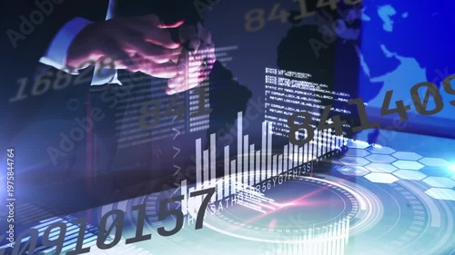 Animation of women dancing over graphic music equalizer