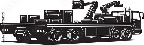 Tow truck, flatbed truck, vehicle recovery, heavy duty transport, industrial equipment