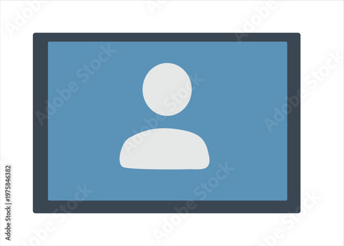 Virtual Meeting Icon on a Digital Screen