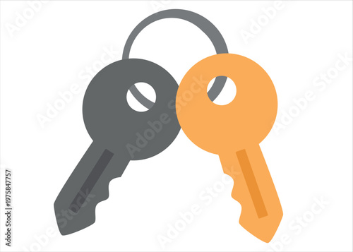 Colorful Key Illustration for Security Concepts