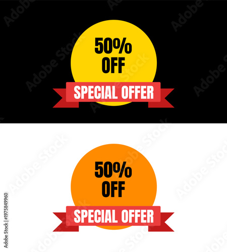Set of Sale badges. Sale quality tags and labels. Template banner shopping badges. Special offer, sale, discount, shop, black friday. Vector illustration.