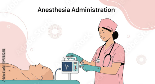 Anesthesiologist Administering Anesthesia Before Surgery in Operating Room