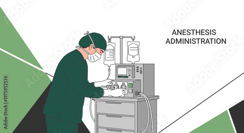 Anesthesiologist Administering Anesthesia Before Surgery in Operating Room