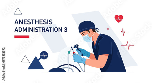 Anesthesiologist Administering Anesthesia During Surgery in Operating Room