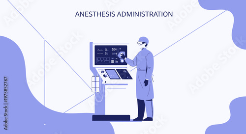 Anesthesiologist Administering Anesthesia in Operating Room with Medical Equipment