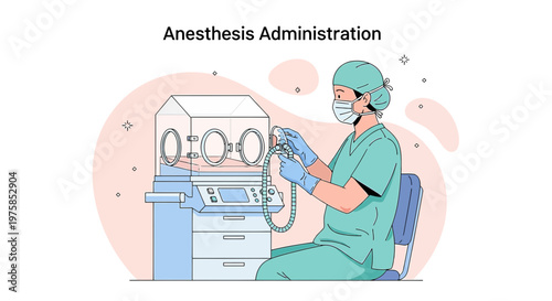Anesthesiologist Administering Anesthesia in Operating Room with Medical Equipment