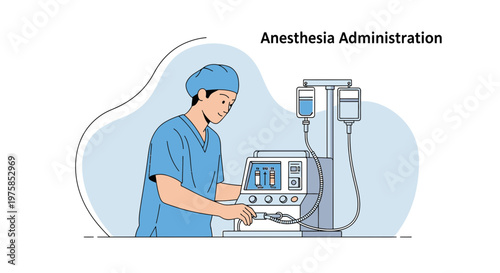 Anesthesiologist Administering Anesthesia in Operating Room with Modern Equipment