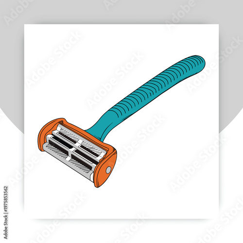 Set of razors for shaving in cartoon style.Vector illustration of razors for men and women: cassette razors, shaver, electric razor, disposable isolated on white background.Hair removal on body, face.
