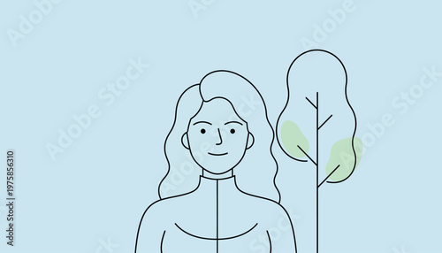 Flat design woman holding green whisk in kitchen illustration for cooking and baking concepts