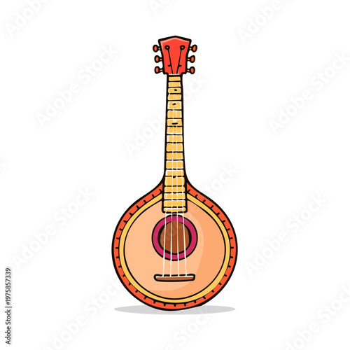 Portuguese Guitar Illustration