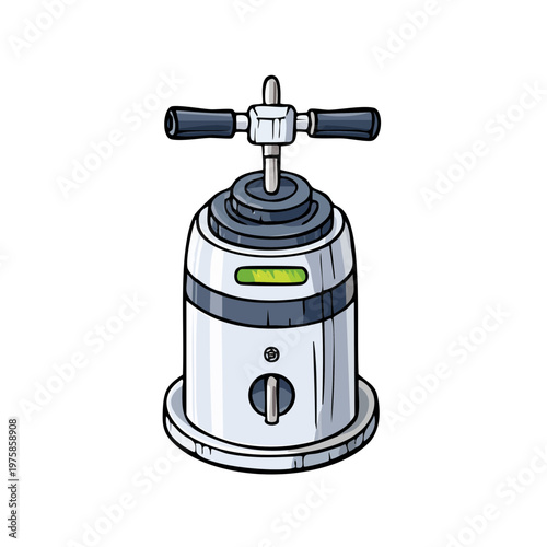 Retro Dynamite Detonator Device with Lever and Indicator Light