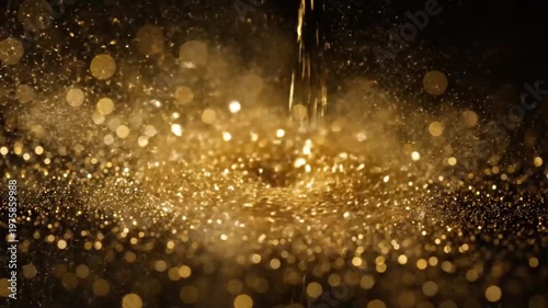 Particles shimmering and swirling slowly